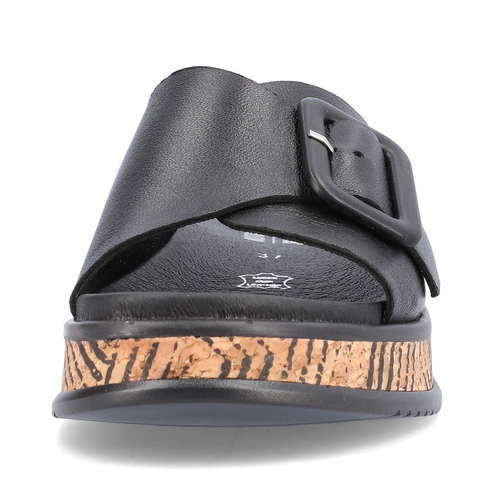 Rieker Evolution Ladies Buckle Trim Backless Sandal