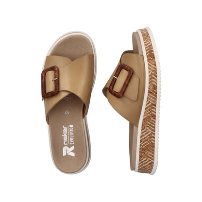 Rieker Evolution Ladies Buckle Trim Backless Sandal
