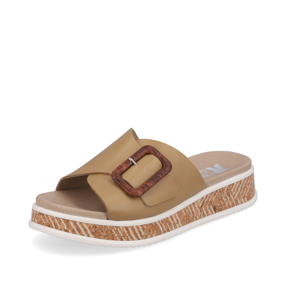 Rieker Evolution Ladies Buckle Trim Backless Sandal