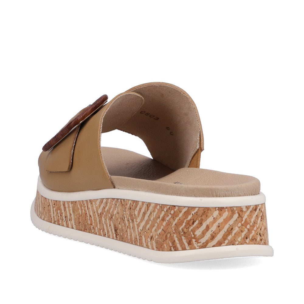 Rieker Evolution Ladies Buckle Trim Backless Sandal