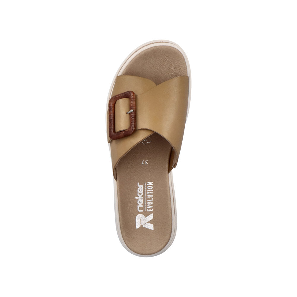 Rieker Evolution Ladies Buckle Trim Backless Sandal