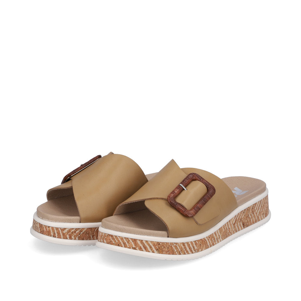Rieker Evolution Ladies Buckle Trim Backless Sandal