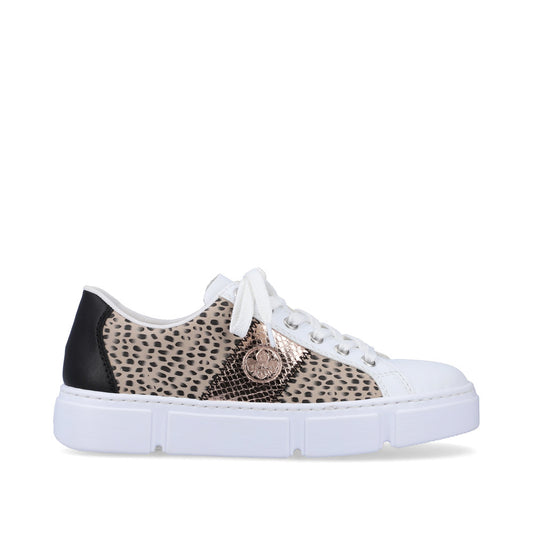 Rieker Ladies Patchwork Lace Up Sneaker