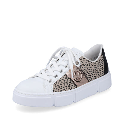 Rieker Ladies Patchwork Lace Up Sneaker