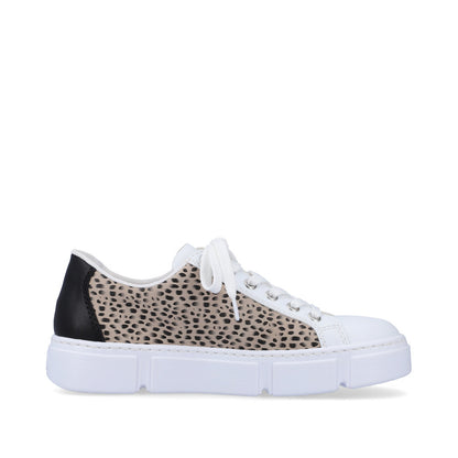 Rieker Ladies Patchwork Lace Up Sneaker