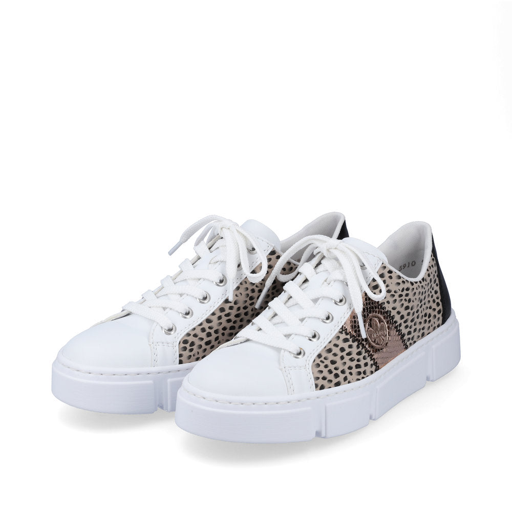 Rieker Ladies Patchwork Lace Up Sneaker
