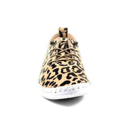 Lunar St Ives Ladies Ocelot Print Casual Shoe