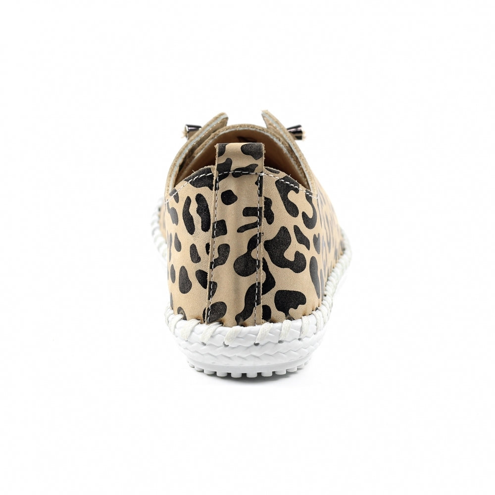Lunar St Ives Ladies Ocelot Print Casual Shoe