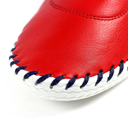 Lunar Sandown Red Leather Shoe