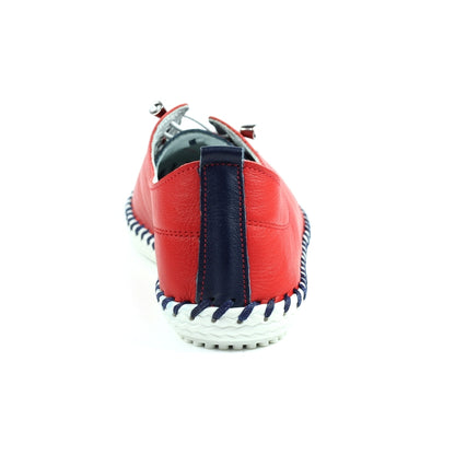 Lunar Sandown Red Leather Shoe