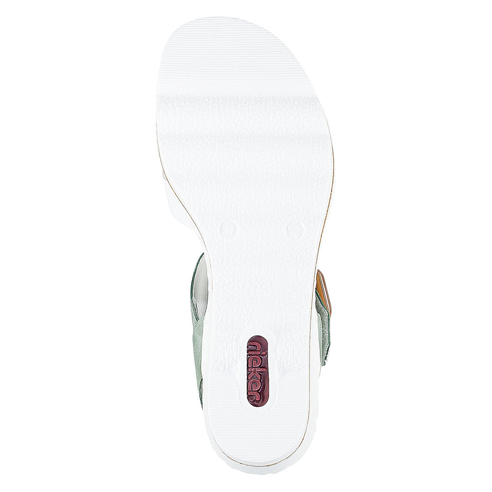 Rieker Ladies Wedge Heel Sandal Buckle Trim