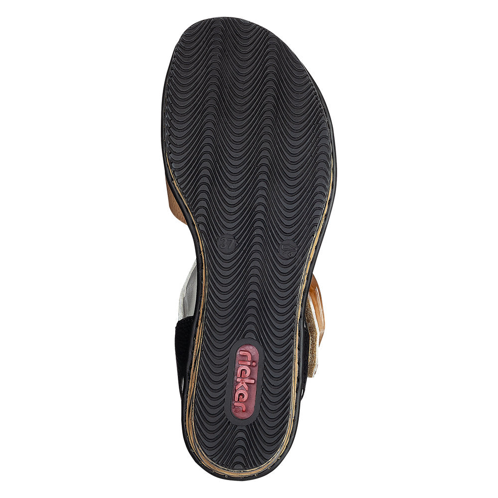 Rieker Ladies Flatform Adjustable Sandal