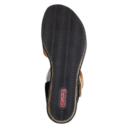 Rieker Ladies Flatform Adjustable Sandal