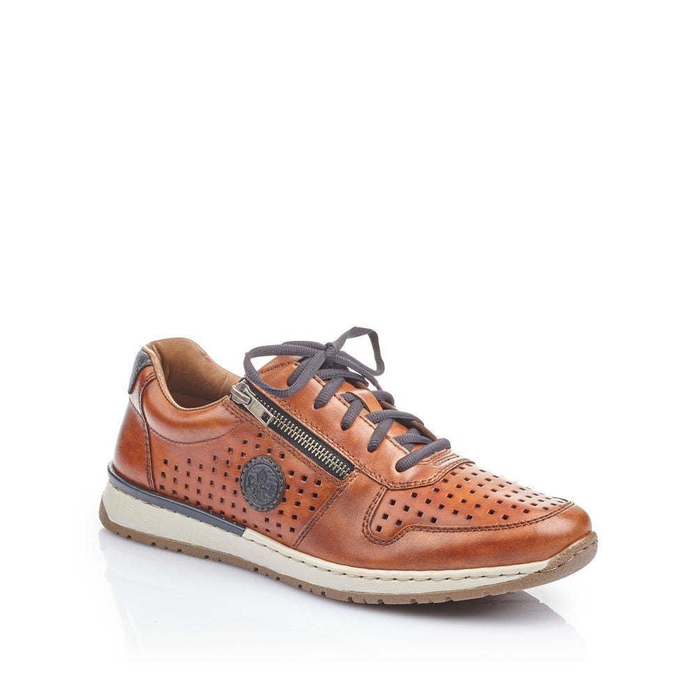 Rieker Men's Zip Sided Lace Up Casual Shoe