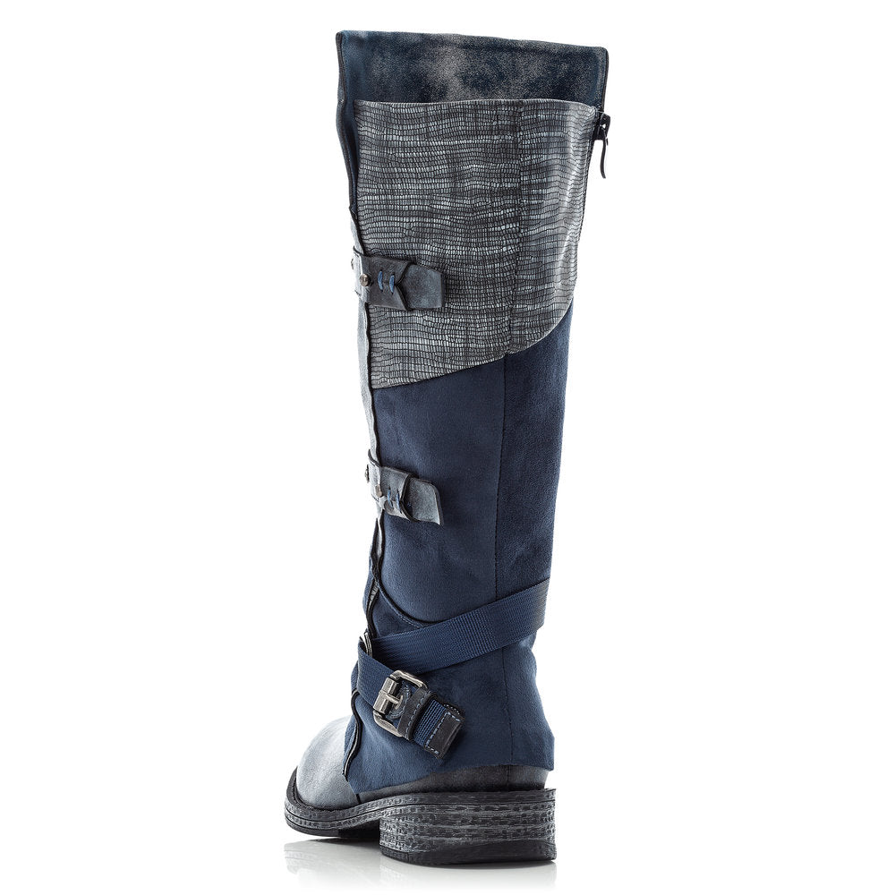 Rieker Ladies Long leg Buckle Trim Boot