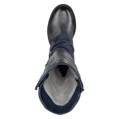 Rieker Ladies Long leg Buckle Trim Boot