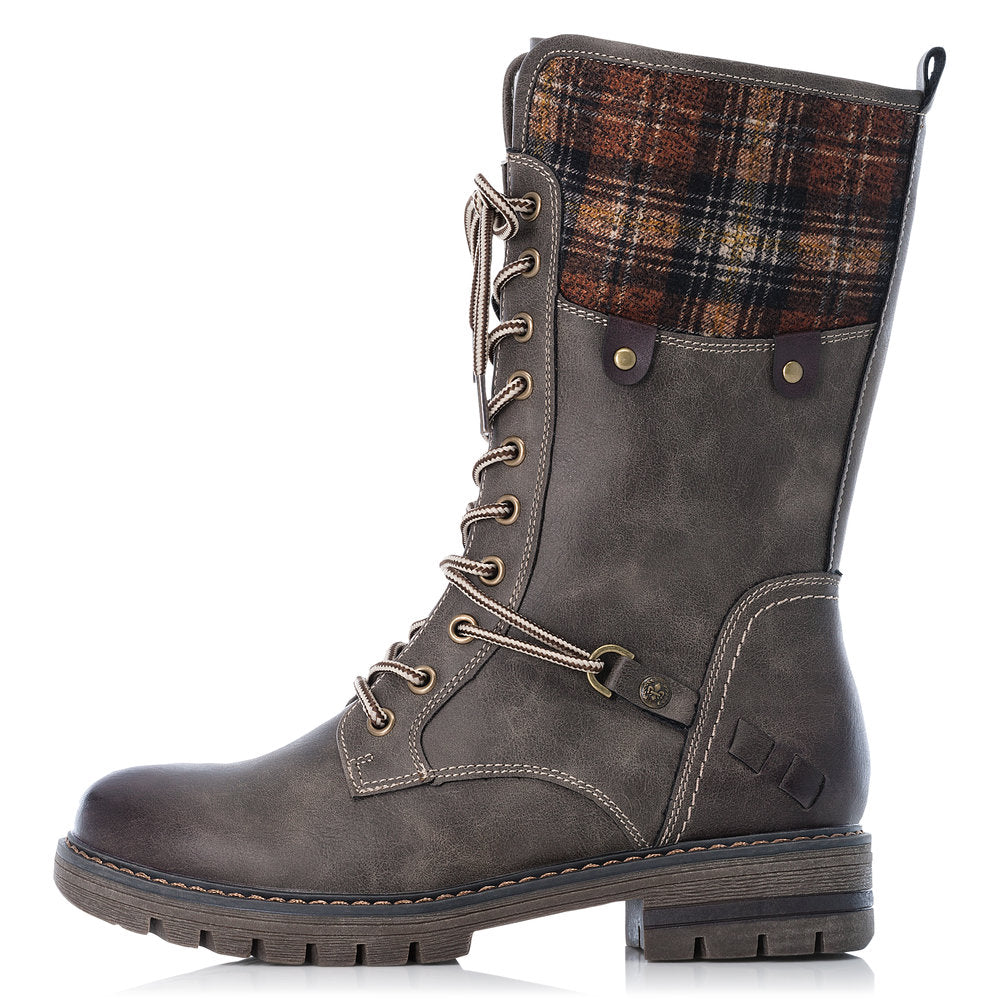 Rieker Ladies Lace Up Mid calf Boot