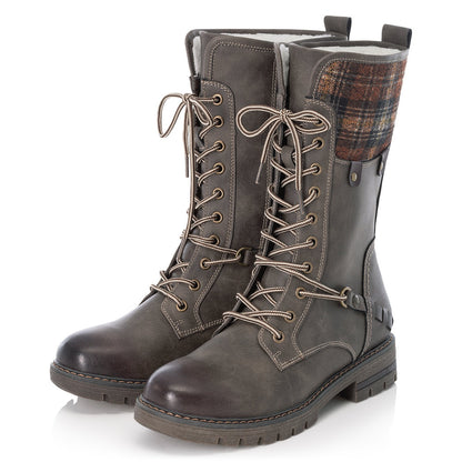 Rieker Ladies Lace Up Mid calf Boot