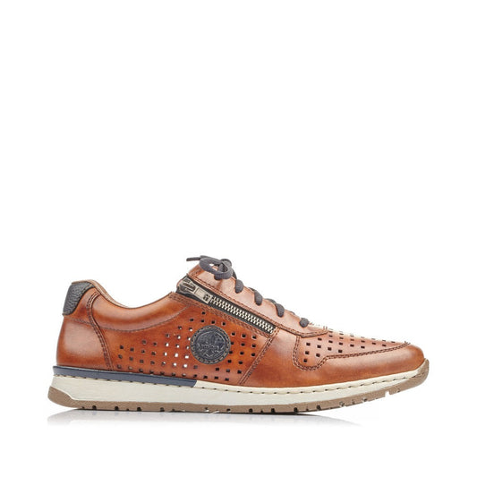 Rieker Men's Zip Sided Lace Up Casual Shoe