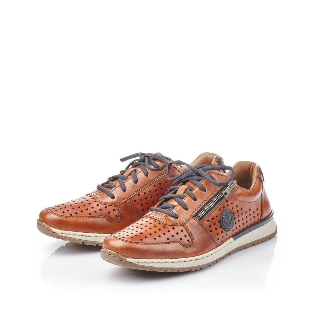 Rieker Men's Zip Sided Lace Up Casual Shoe