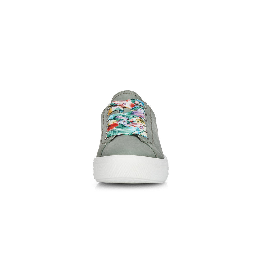 Remonte Ladies Multi Lace Flatform Sneaker Mint