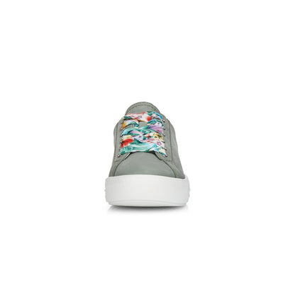 Remonte Ladies Multi Lace Flatform Sneaker Mint