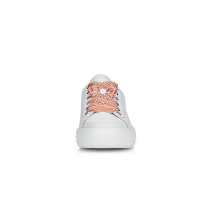 Remonte Ladies Multi Lace Flatform Sneaker White