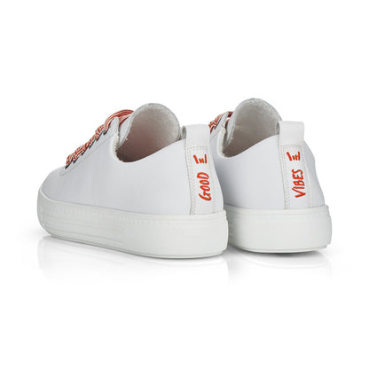 Remonte Ladies Multi Lace Flatform Sneaker White