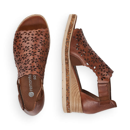 Remonte Ladies Cork wedge Gladiator Sandal