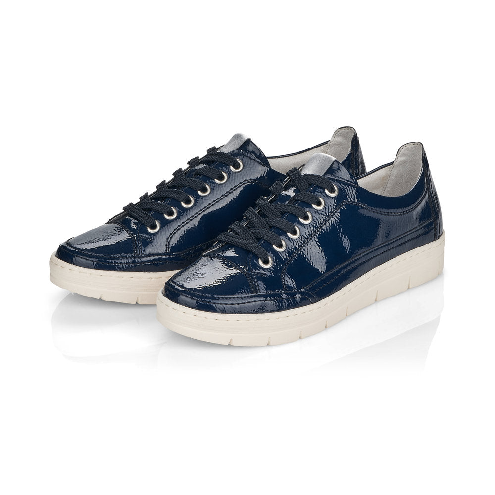 Remonte Ladies Lace Up Casual Navy