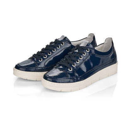 Remonte Ladies Lace Up Casual Navy