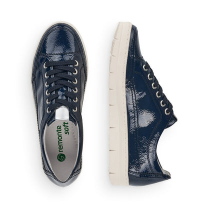 Remonte Ladies Lace Up Casual Navy