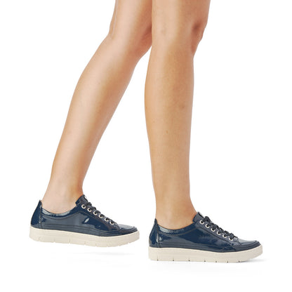 Remonte Ladies Lace Up Casual Navy
