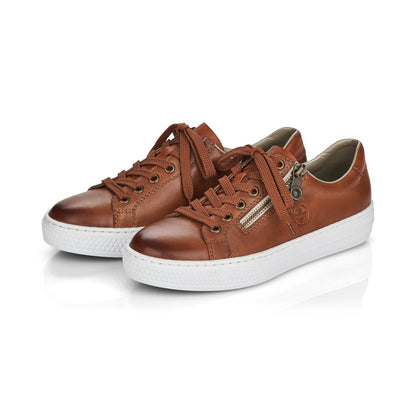 Rieker Ladies Zip Sided Flatform Sneaker