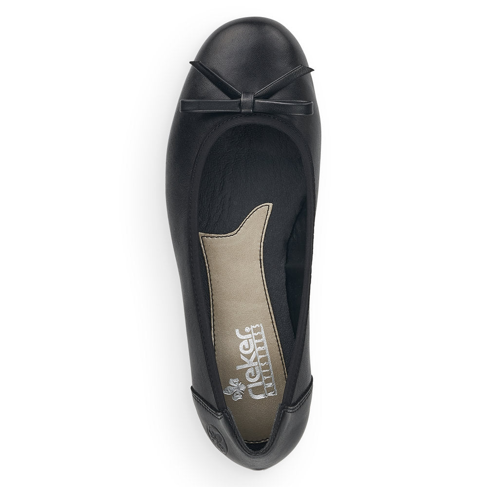 Rieker Ladies Bow Front Pump Black