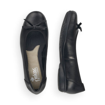 Rieker Ladies Bow Front Pump Black