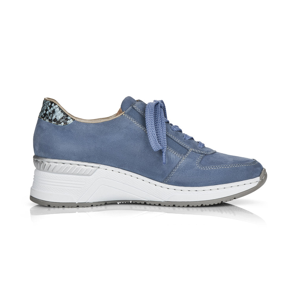 Rieker Ladies Wedge Heel Lace Up Sneaker