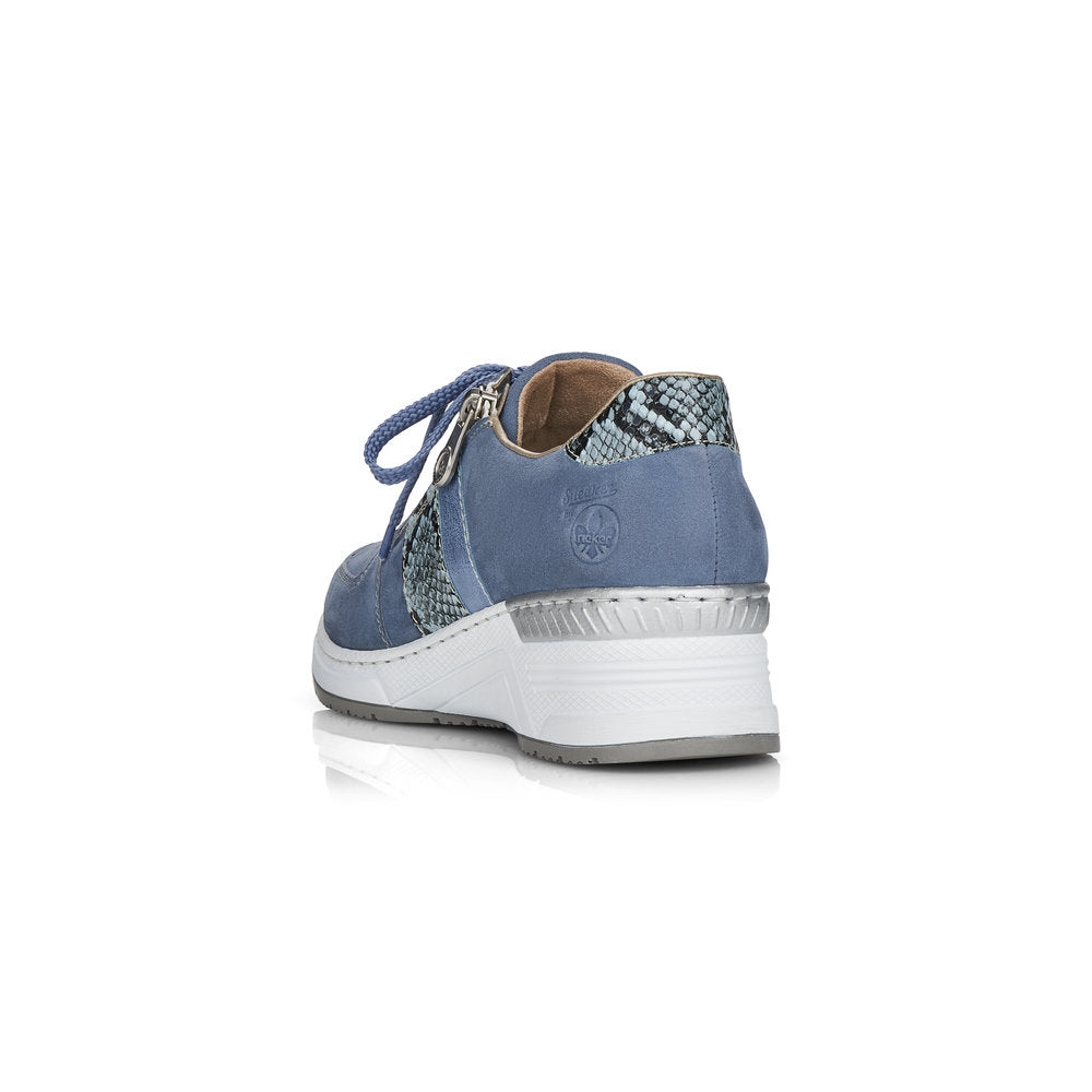 Rieker Ladies Wedge Heel Lace Up Sneaker