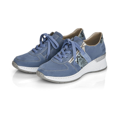 Rieker Ladies Wedge Heel Lace Up Sneaker