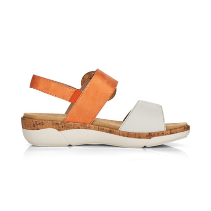 Remonte Ladies Buckle Detail Sandal Peach
