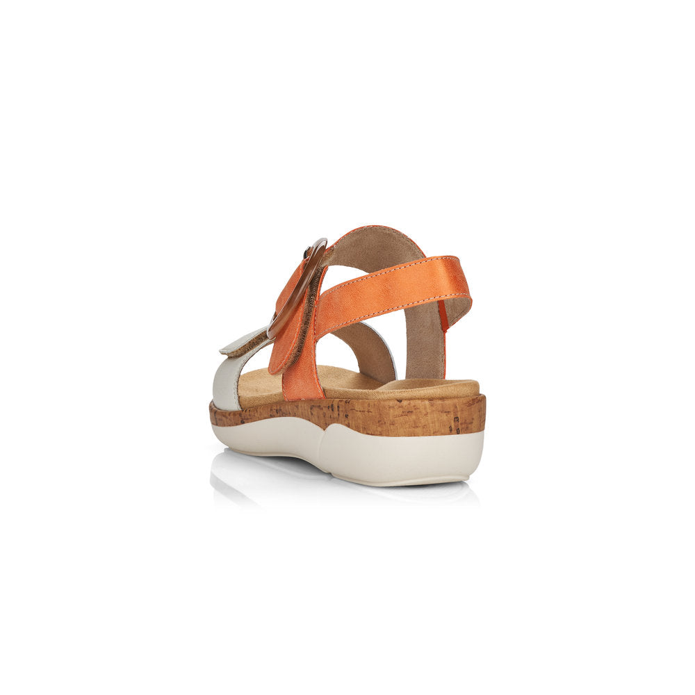 Remonte Ladies Buckle Detail Sandal Peach