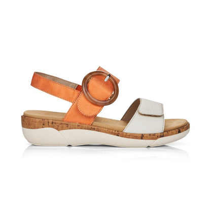 Remonte Ladies Buckle Detail Sandal Peach
