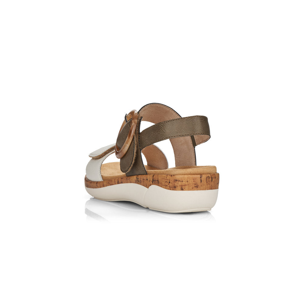 Remonte Ladies Buckle Detail Sandal Kharki