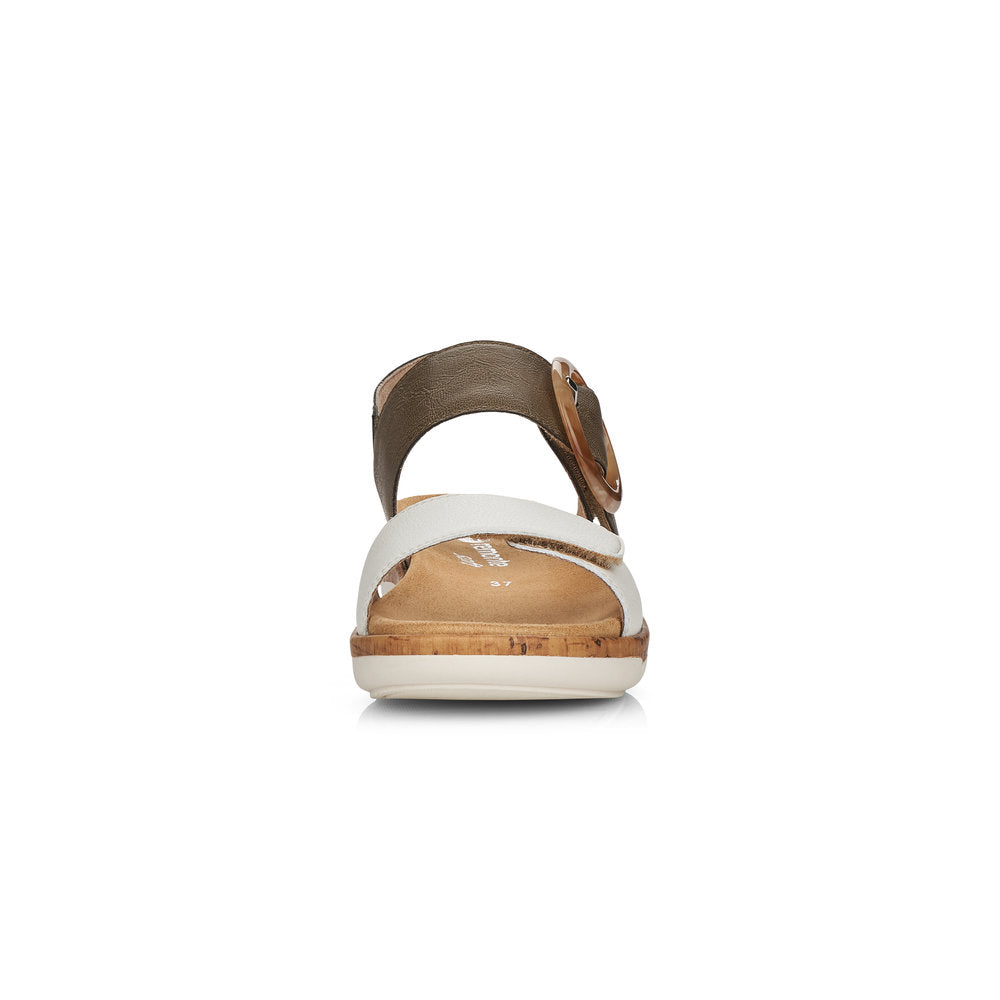 Remonte Ladies Buckle Detail Sandal Kharki