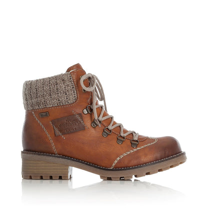 Rieker Ladies Hiker Tan Ankle Boot