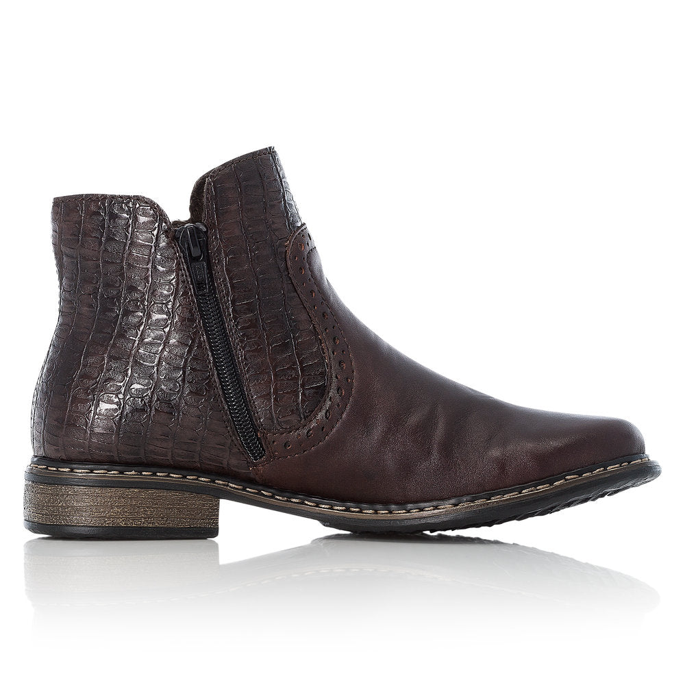 Rieker Ladies Zip Ankle Boot