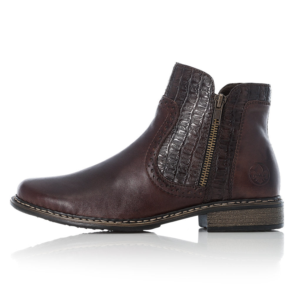 Rieker Ladies Zip Ankle Boot