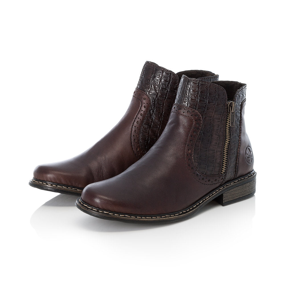 Rieker Ladies Zip Ankle Boot