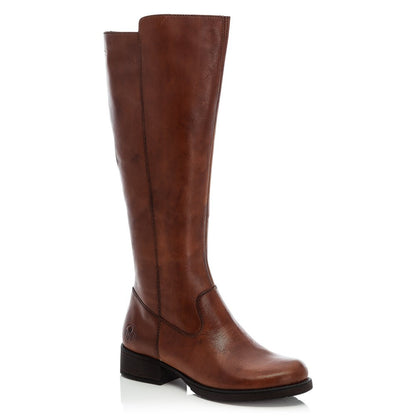 Rieker Ladies Long Leg Zip Boot Flat Heel