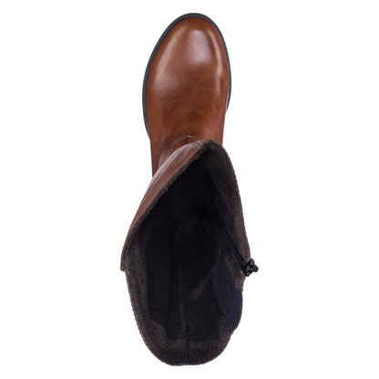 Rieker Ladies Long Leg Zip Boot Flat Heel